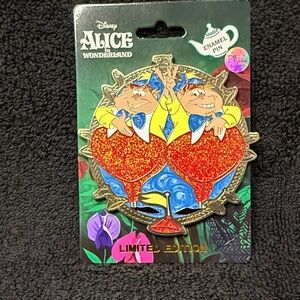 Disney Alice in Wonderland Tweedledee and Tweedledum Pin - Red and Blue